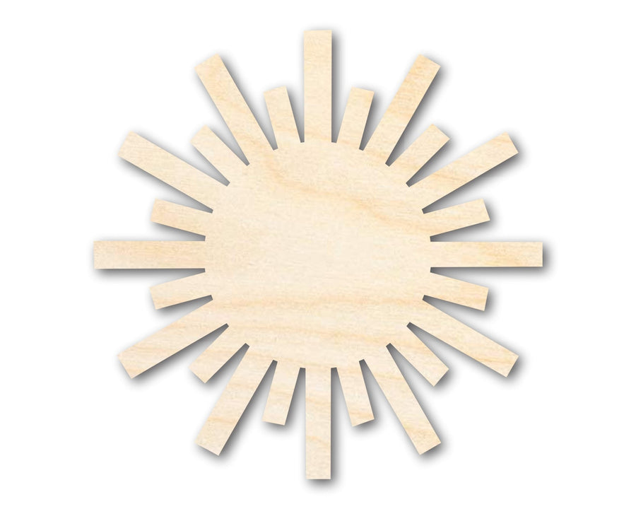 Unfinished Wood Paper Sun Shape | Summer Craft Cutout | up to 46" DIY - NameSigns.com