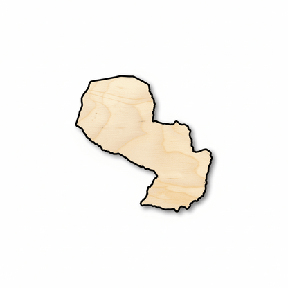 Unfinished Wood Paraguay Shape - Country - Craft - up to 46" Width DIY - NameSigns.com