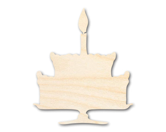 Unfinished Wood Party Cake Shape - Craft - up to 46" - NameSigns.com