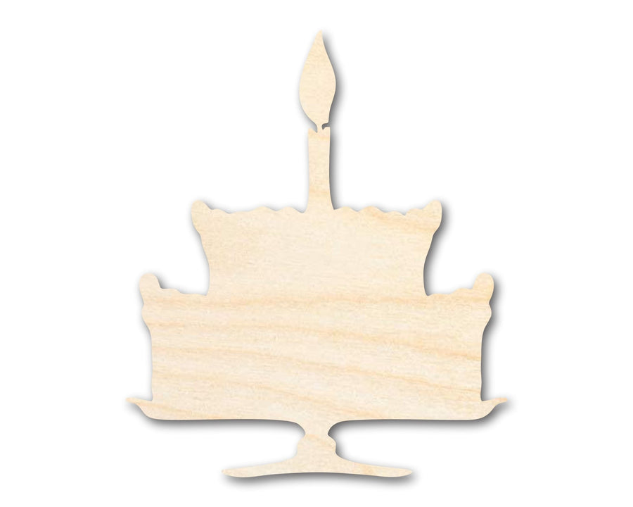 Unfinished Wood Party Cake Shape - Craft - up to 46" - NameSigns.com