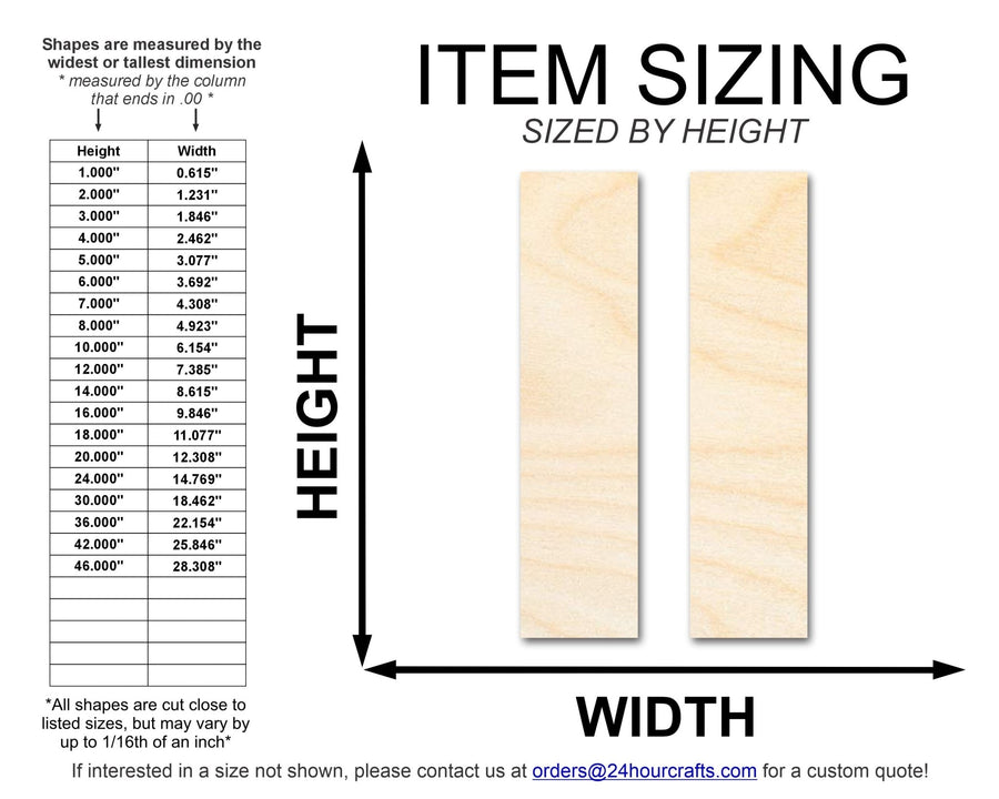 Unfinished Wood Pause Shape | DIY Craft Cutout | up to 46" DIY - NameSigns.com