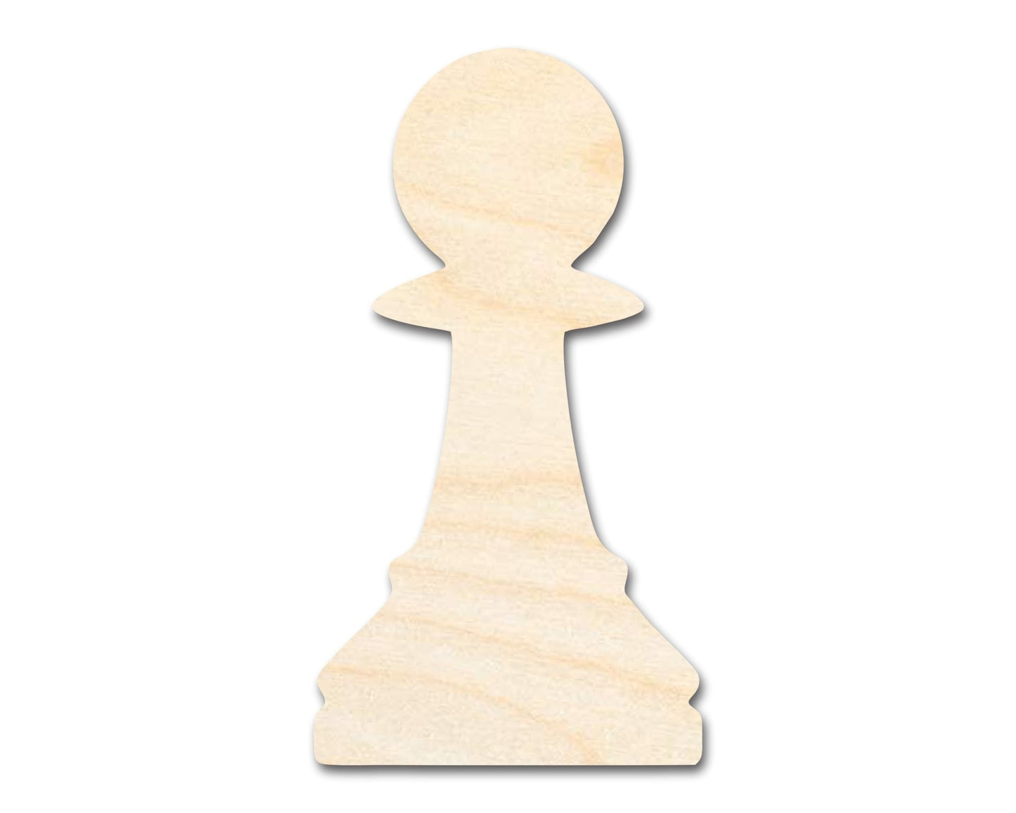 Unfinished Wood Pawn Chess Piece Shape | DIY Craft Cutout | up to 46" DIY - NameSigns.com