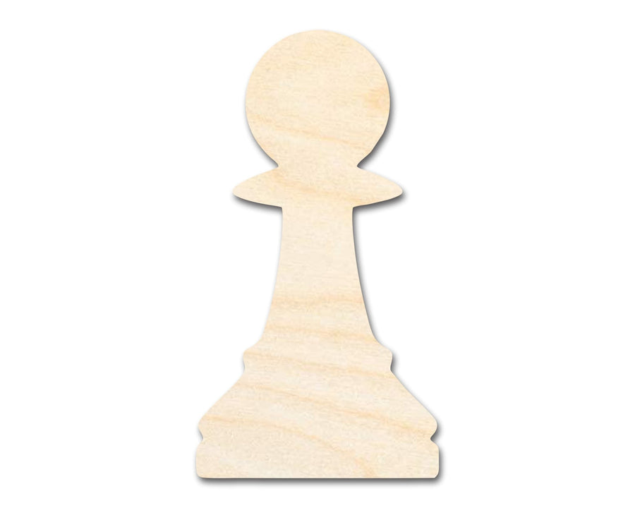 Unfinished Wood Pawn Chess Piece Shape | DIY Craft Cutout | up to 46" DIY - NameSigns.com