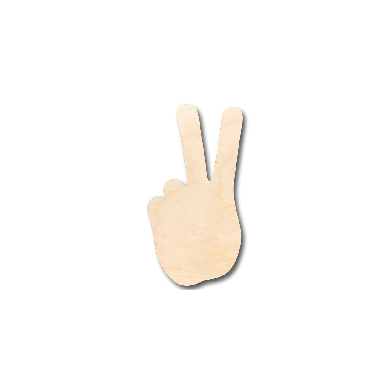 Unfinished Wood Peace Hand Shape - Craft - up to 46" DIY - NameSigns.com