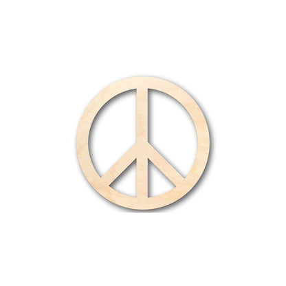 Unfinished Wood Peace Sign Symbol Shape - Craft - up to 46" DIY - NameSigns.com