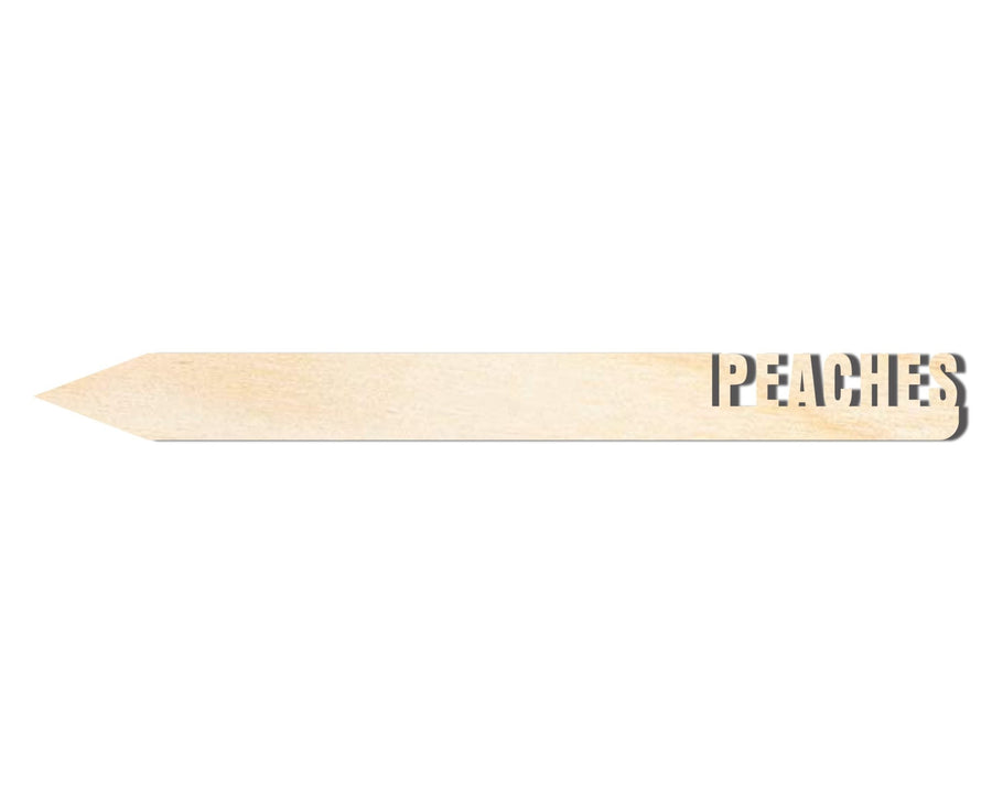 Unfinished Wood Peaches Wooden Craft Cutout - Paintable Garden Stake Up to 24" - NameSigns.com