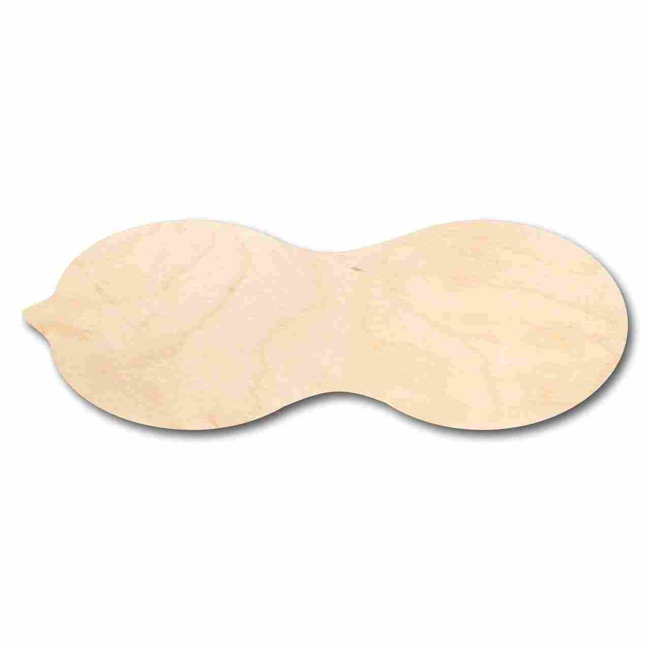 Unfinished Wood Peanut Shape - Food - Craft - up to 46" DIY - NameSigns.com