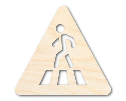 Unfinished Wood Pedestrian Crossing Shape | DIY Craft Cutout | up to 46" DIY - NameSigns.com