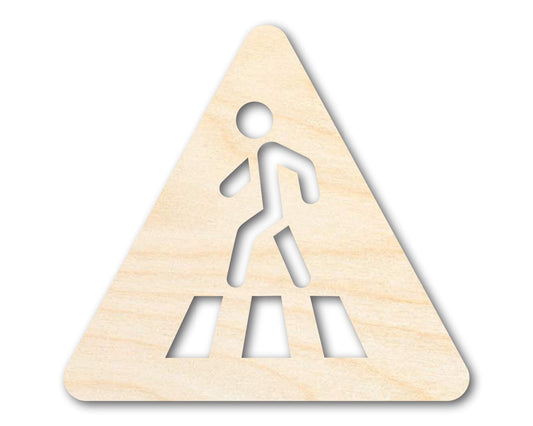 Unfinished Wood Pedestrian Crossing Shape | DIY Craft Cutout | up to 46" DIY - NameSigns.com