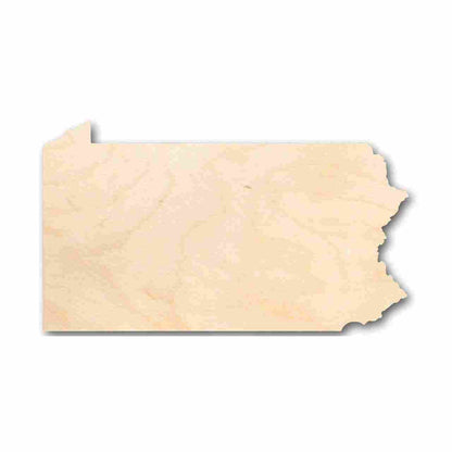 Unfinished Wood Pennsylvania Shape - State - Craft - up to 46" DIY - NameSigns.com