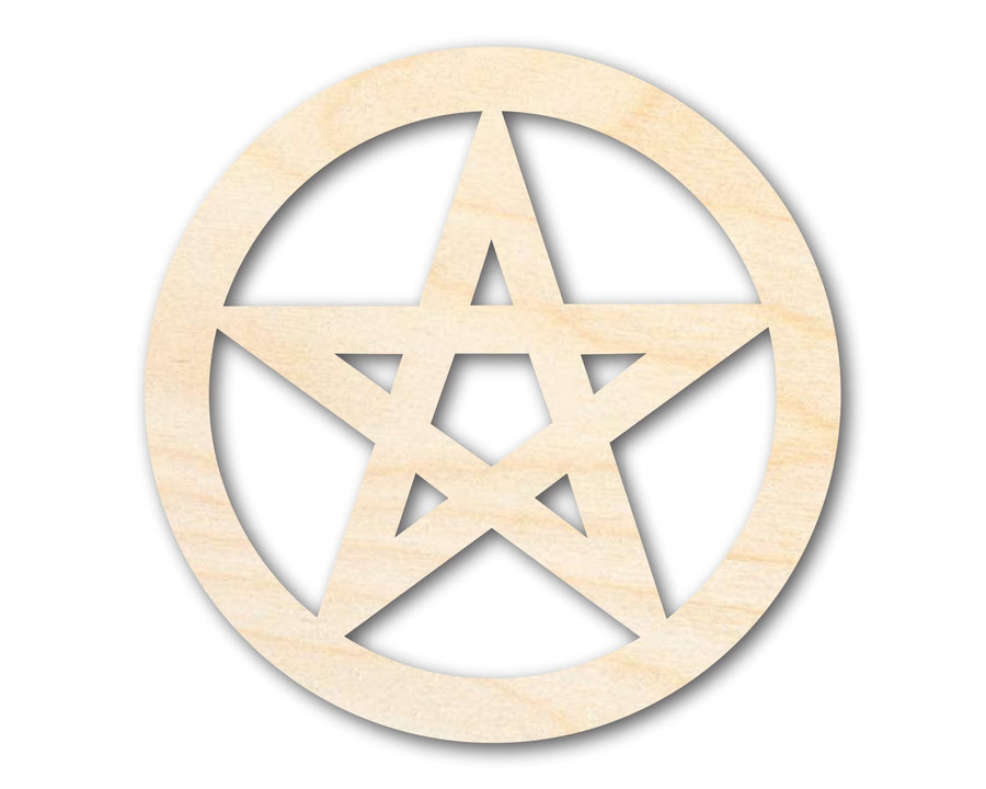 Unfinished Wood Pentacle Shape - Craft - up to 46" DIY - NameSigns.com