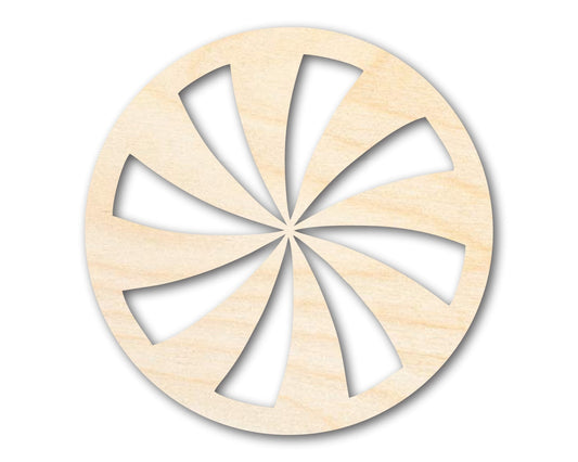 Unfinished Wood Peppermint Candy Shape - Craft - up to 46" - NameSigns.com