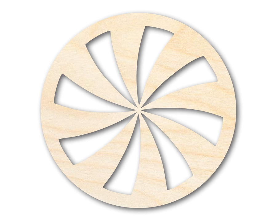 Unfinished Wood Peppermint Candy Shape - Craft - up to 46" - NameSigns.com