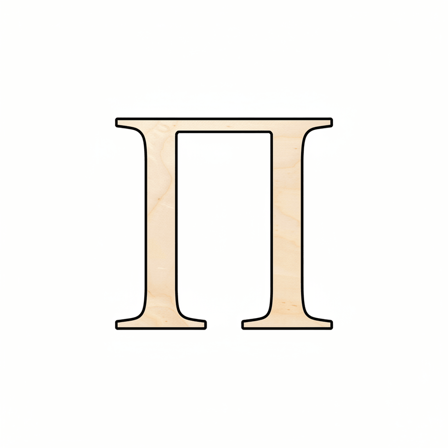Unfinished Wood Pi Silhouette - Craft - up to 46" DIY - NameSigns.com