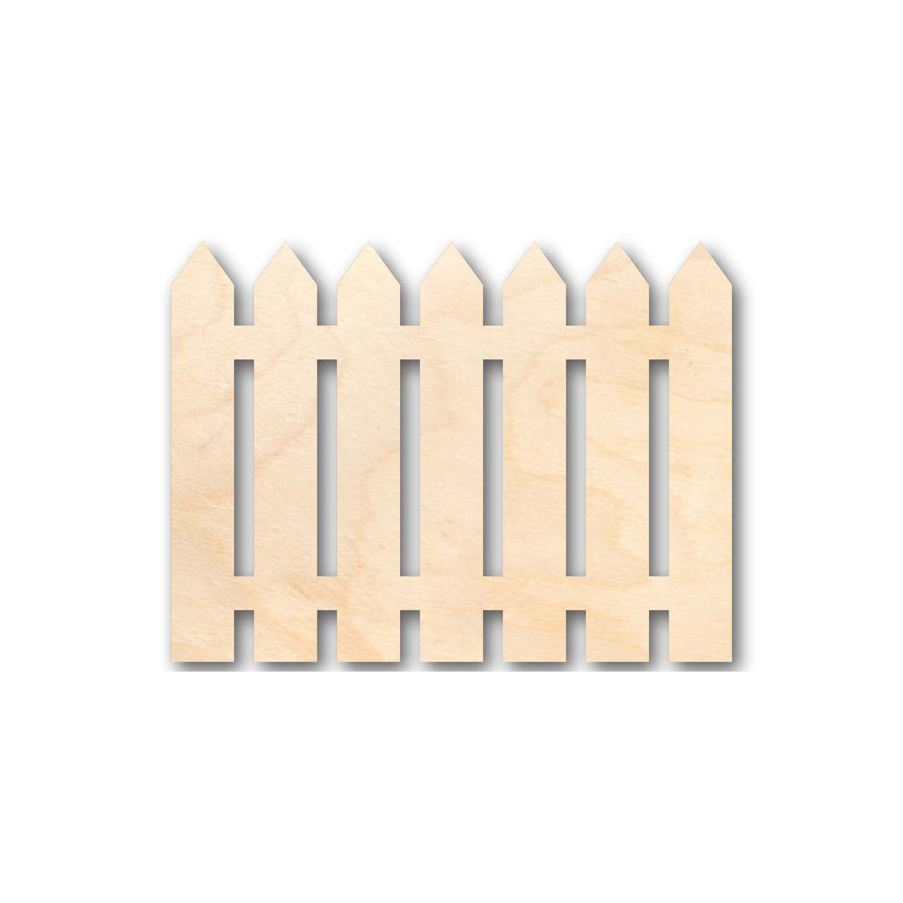 Unfinished Wood Picket Fence Shape - Craft - up to 46" DIY - NameSigns.com