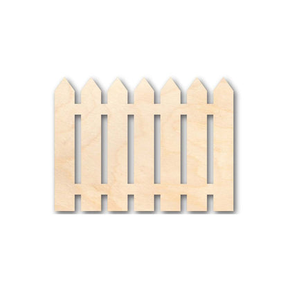 Unfinished Wood Picket Fence Shape - Craft - up to 46" DIY - NameSigns.com