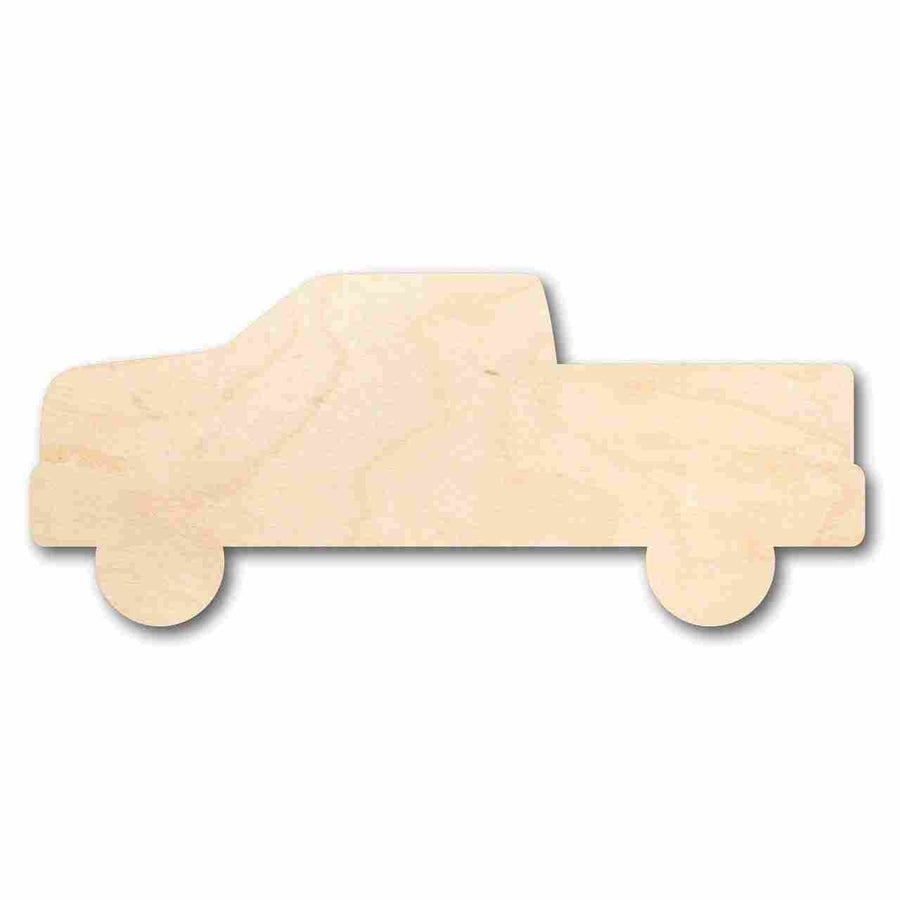 Unfinished Wood Pickup Truck Shape - Craft - up to 46" DIY - NameSigns.com