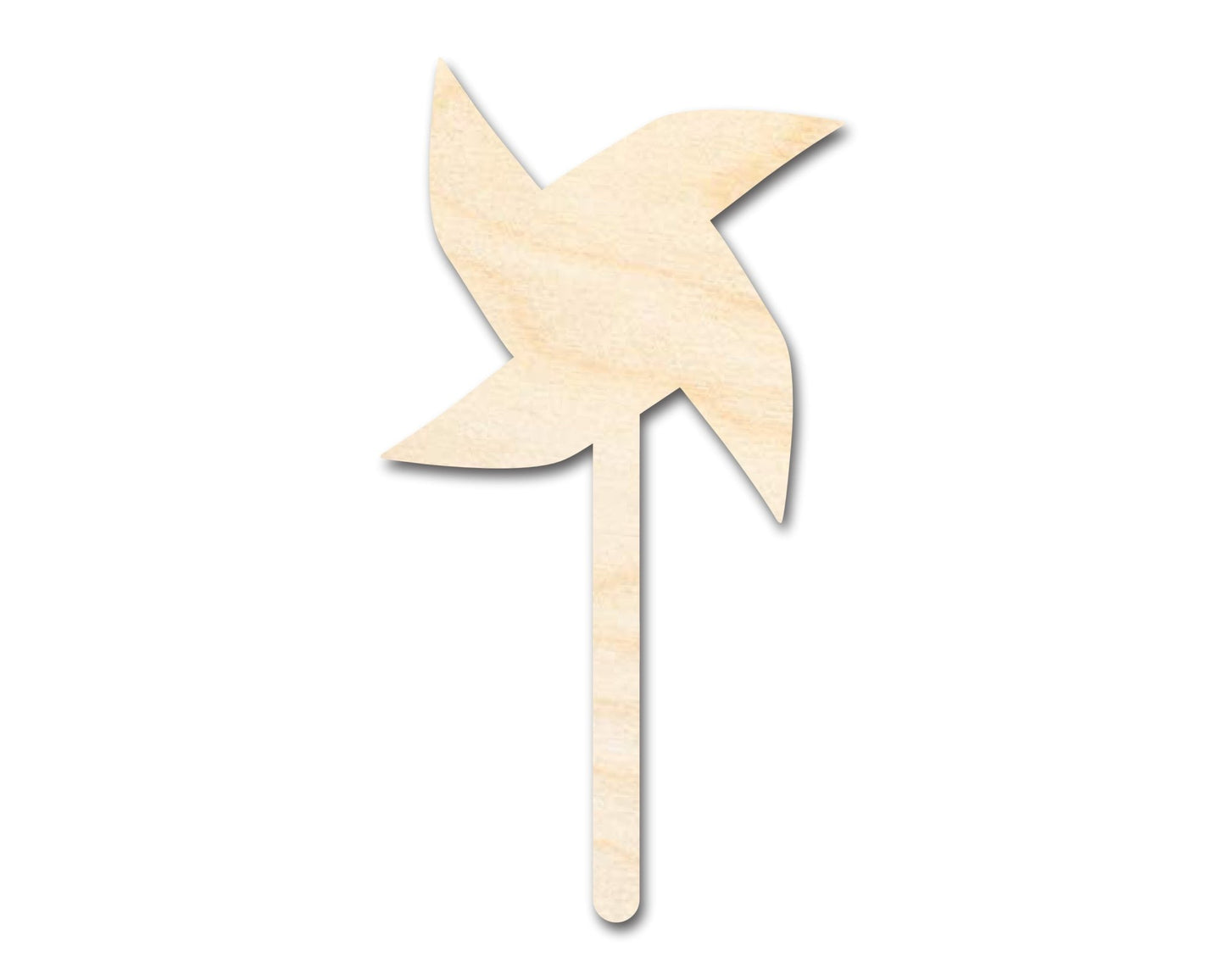 Unfinished Wood Pinwheel Shape | DIY Craft Cutout | up to 46" DIY - NameSigns.com