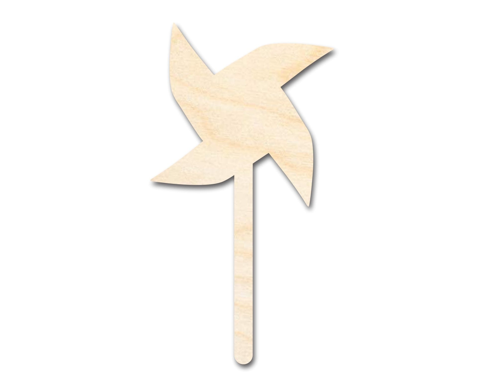 Unfinished Wood Pinwheel Shape | DIY Craft Cutout | up to 46" DIY - NameSigns.com