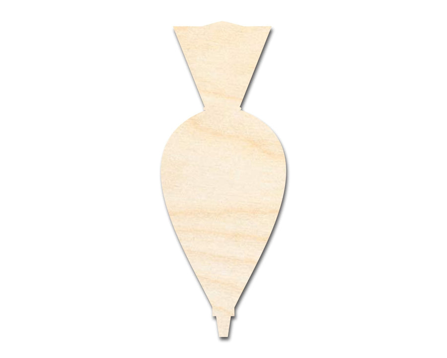 Unfinished Wood Piping Bag Shape | DIY Craft Cutout | up to 46" DIY - NameSigns.com