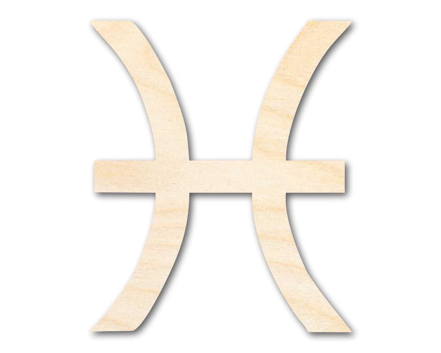 Unfinished Wood Pisces Sign Shape - Zodiac Craft - up to 46" - NameSigns.com