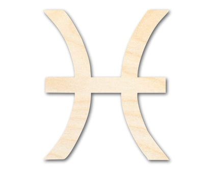 Unfinished Wood Pisces Sign Shape - Zodiac Craft - up to 46" - NameSigns.com