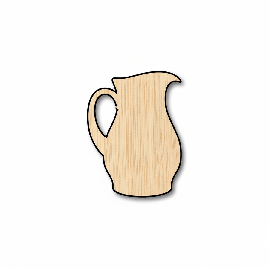 Unfinished Wood Pitcher Shape - Kitchen - Lemonade - Tea - Water - Craft - up to 46" DIY - NameSigns.com
