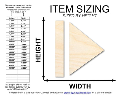 Unfinished Wood Play Pause Shape | DIY Craft Cutout | up to 46" DIY - NameSigns.com