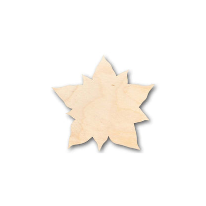 Unfinished Wood Poinsettia Flower Shape - Christmas - Flower - Craft - up to 46" DIY - NameSigns.com