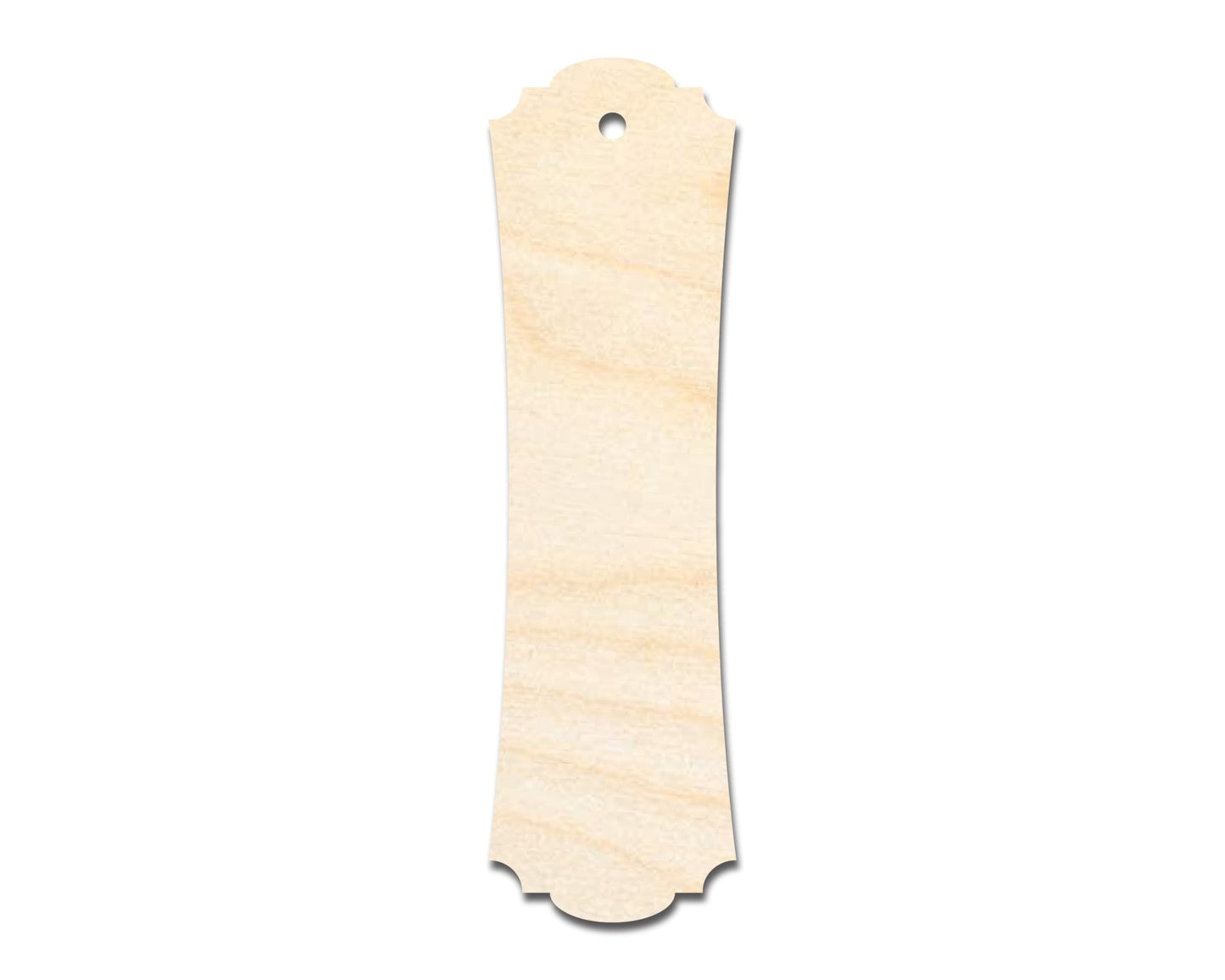 Unfinished Wood Pointed And Curved Bookmark Shape | DIY Craft Cutout | up to 12" DIY - NameSigns.com