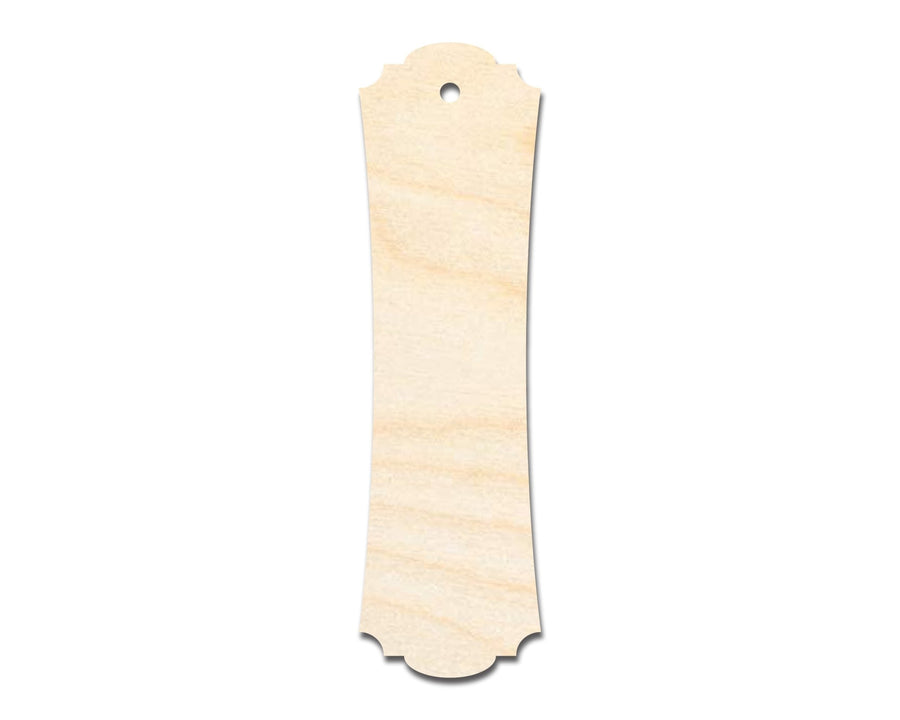 Unfinished Wood Pointed And Curved Bookmark Shape | DIY Craft Cutout | up to 12" DIY - NameSigns.com