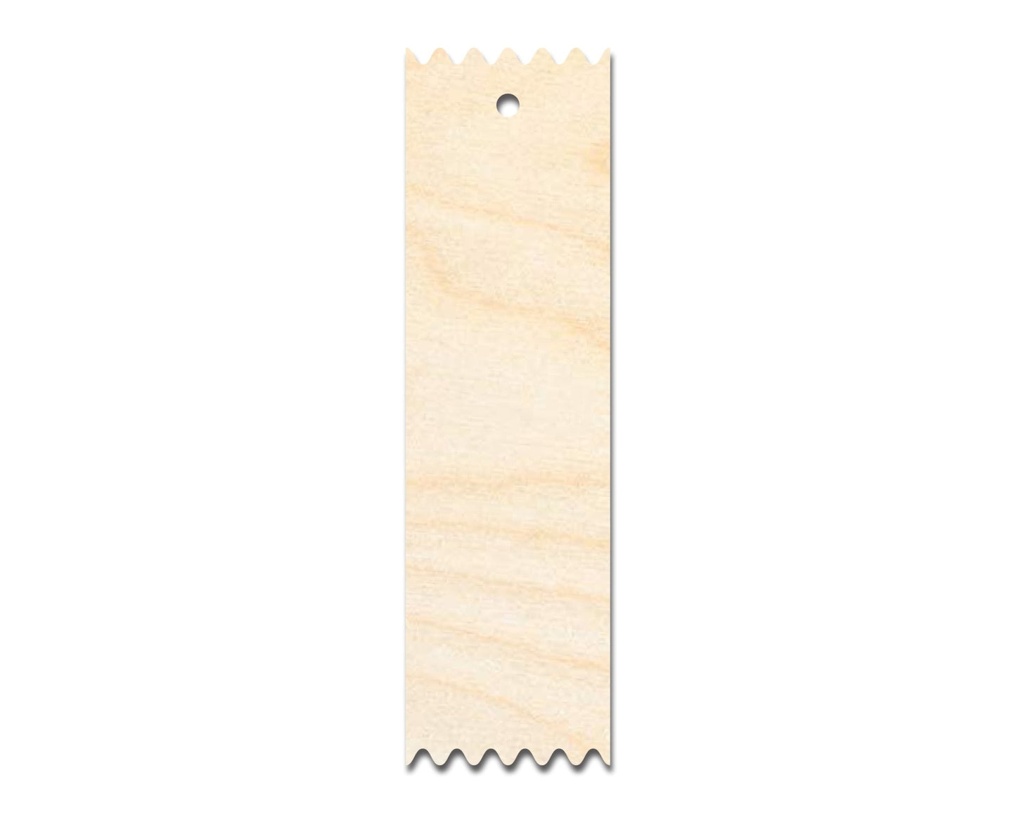 Unfinished Wood Pointed Edge Bookmark Shape | DIY Craft Cutout | up to 12" DIY - NameSigns.com