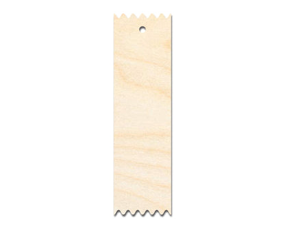Unfinished Wood Pointed Edge Bookmark Shape | DIY Craft Cutout | up to 12" DIY - NameSigns.com