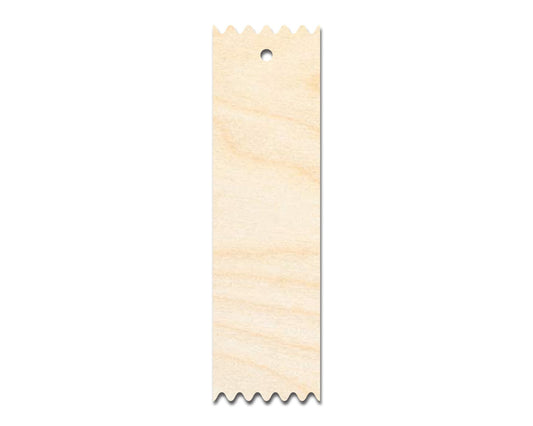 Unfinished Wood Pointed Edge Bookmark Shape | DIY Craft Cutout | up to 12" DIY - NameSigns.com