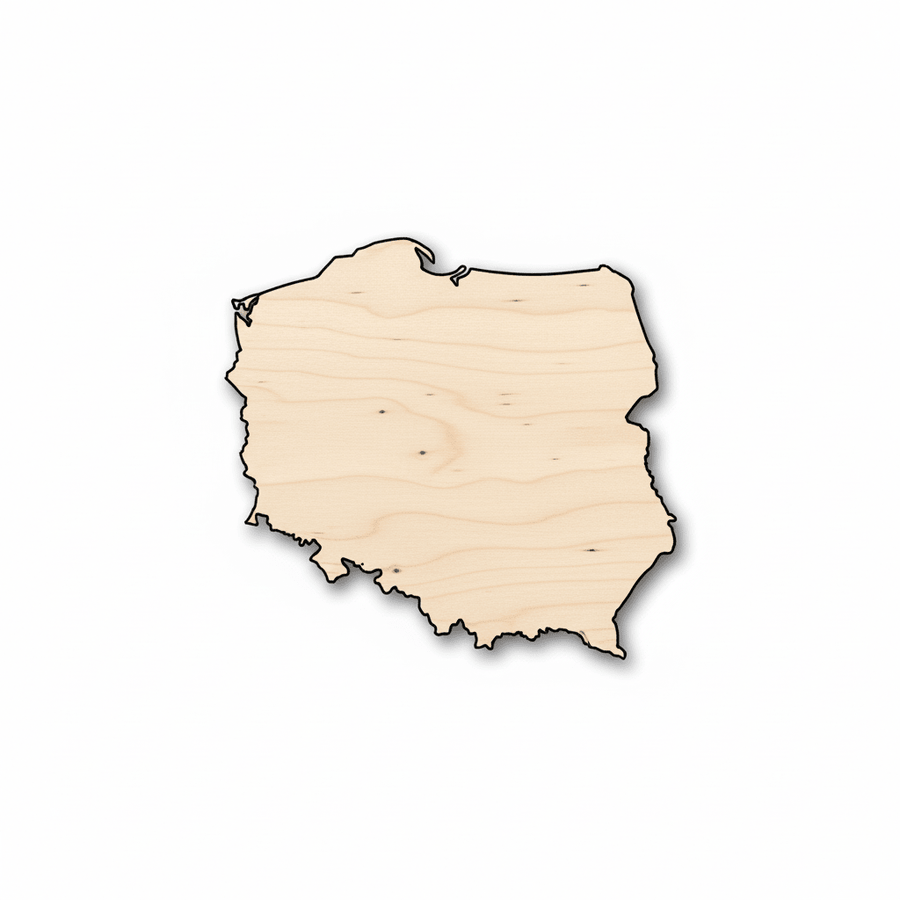 Unfinished Wood Poland Shape - Country - Craft - up to 46" Width DIY - NameSigns.com