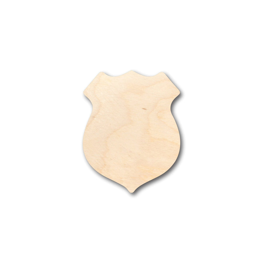 Unfinished Wood Police Badge Shape - Craft - up to 46" DIY - NameSigns.com
