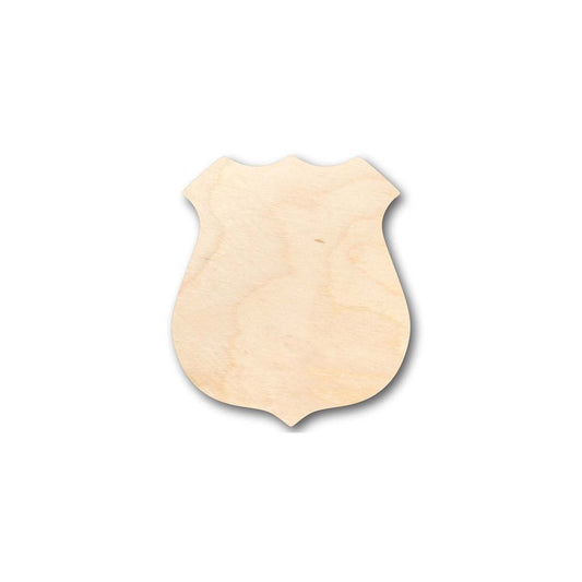 Unfinished Wood Police Badge Shape - Law Enforcement - Craft - up to 46" DIY - NameSigns.com