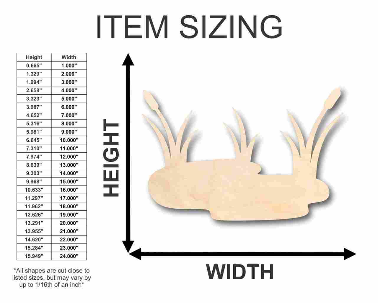 Unfinished Wood Pond Shape - Nature - Craft - up to 46" DIY - NameSigns.com