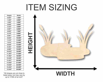 Unfinished Wood Pond Shape - Nature - Craft - up to 46" DIY - NameSigns.com