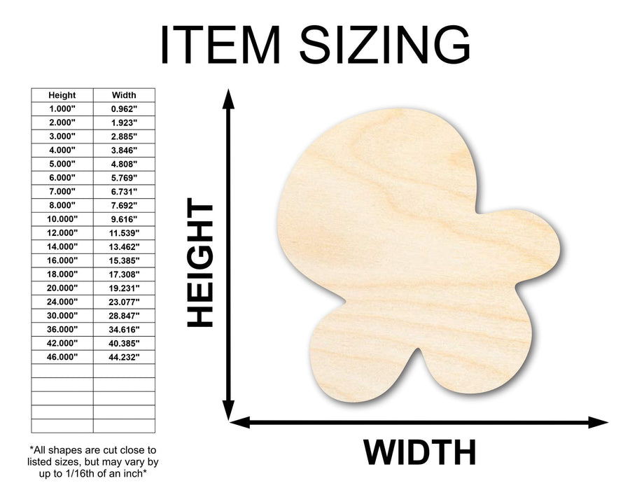 Unfinished Wood Popcorn Kernal Shape | Craft Cutout | up to 46" DIY - NameSigns.com