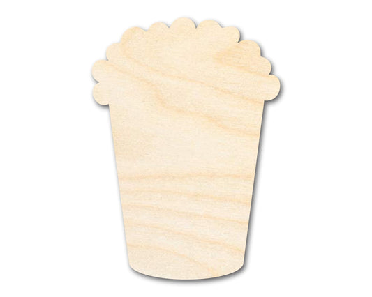 Unfinished Wood Popcorn Shape - Food Craft - up to 46" DIY - NameSigns.com
