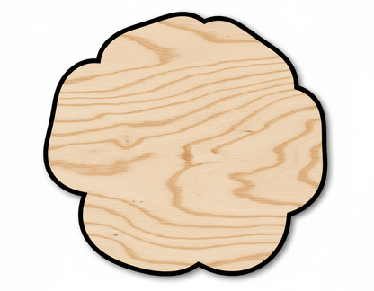 Unfinished Wood Poppy Flower Shape | DIY Craft Cutout | up to 46" DIY - NameSigns.com