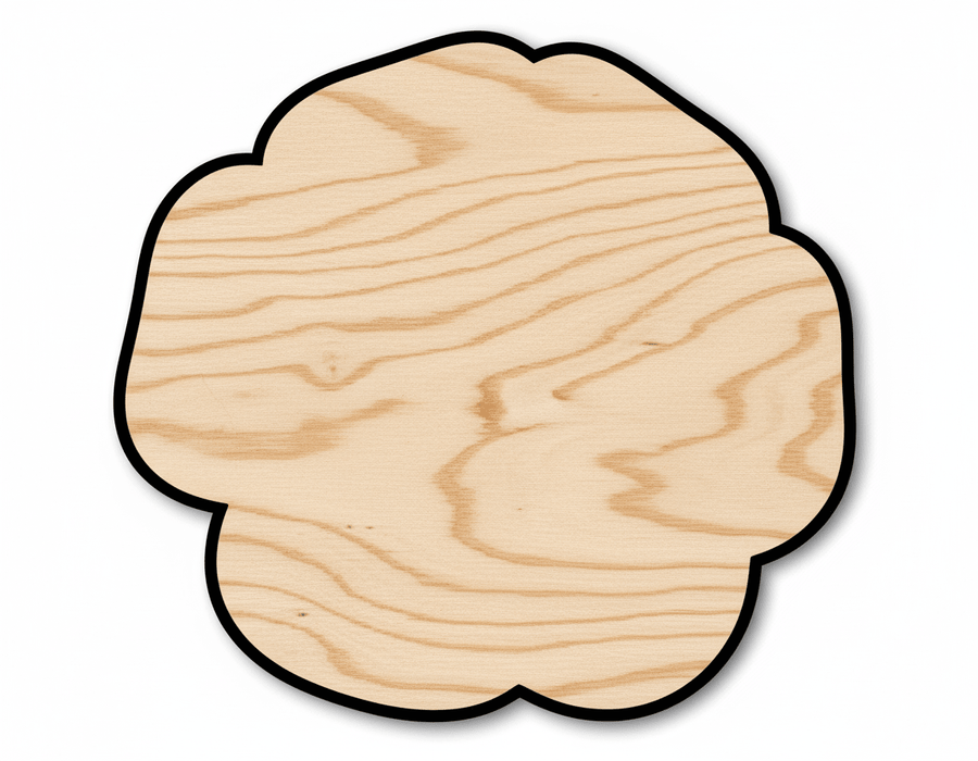 Unfinished Wood Poppy Flower Shape | DIY Craft Cutout | up to 46" DIY - NameSigns.com