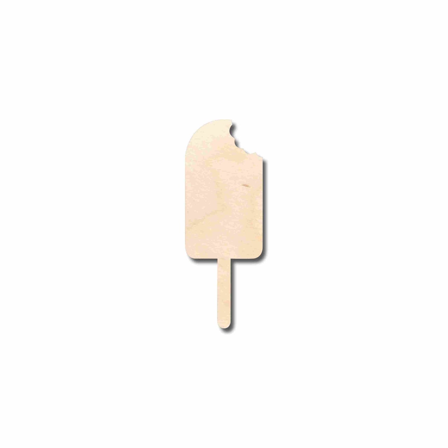 Unfinished Wood Popsicle with Bite Silhouette - Craft - up to 46" DIY - NameSigns.com