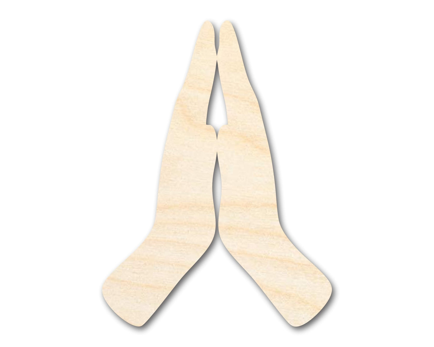 Unfinished Wood Praying Hands Shape - Religious Craft - up to 46" DIY - NameSigns.com
