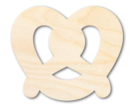 Unfinished Wood Pretzel Shape | Food | Craft Cutout | up to 46" DIY - NameSigns.com