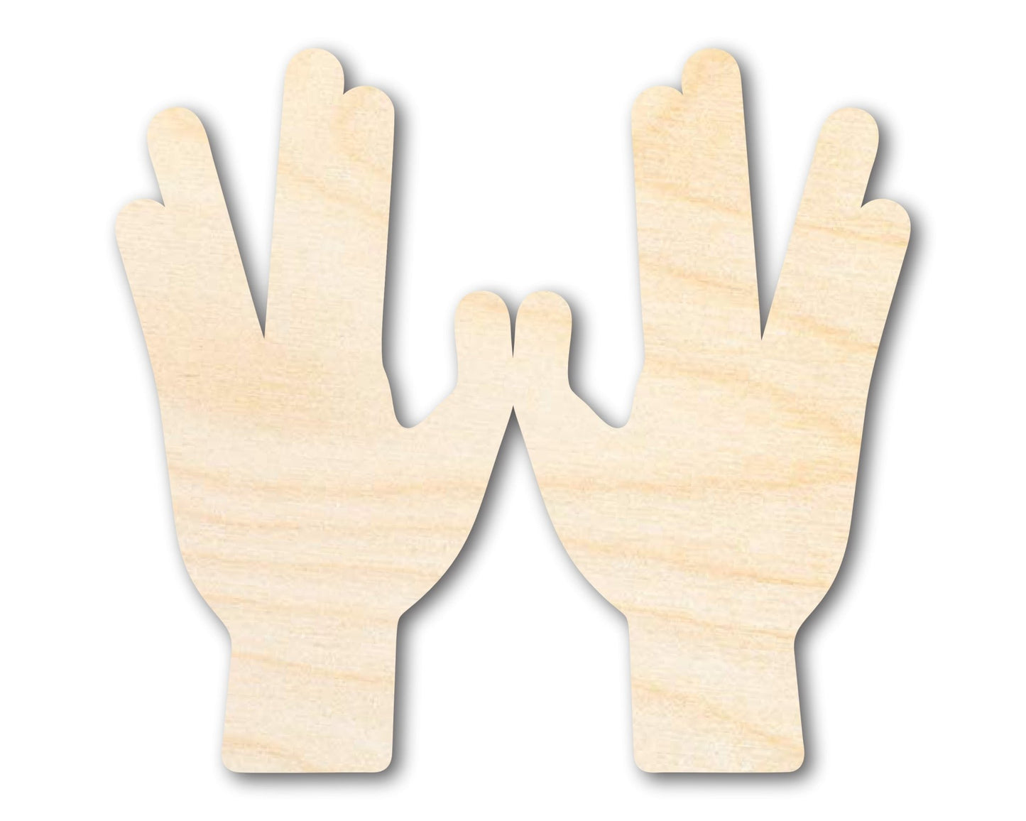 Unfinished Wood Priestly Blessing Hands Shape | DIY Craft Cutout | up to 46" DIY - NameSigns.com