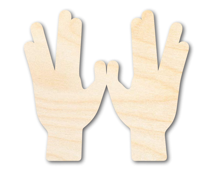 Unfinished Wood Priestly Blessing Hands Shape | DIY Craft Cutout | up to 46" DIY - NameSigns.com