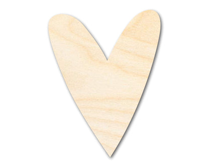 Unfinished Wood Primitive Heart Shape | Valentine's Day | Craft Cutout | Up to 46" - NameSigns.com