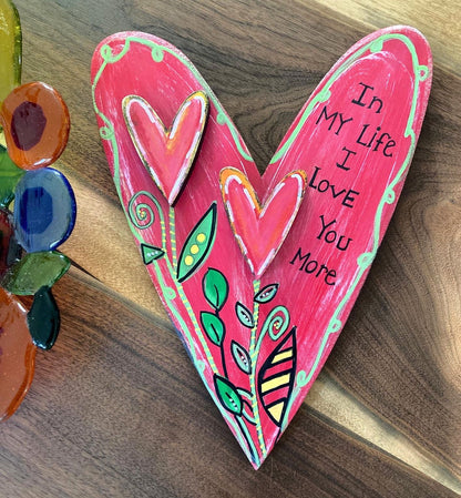 Unfinished Wood Primitive Heart Shape | Valentine's Day | Craft Cutout | Up to 46" - NameSigns.com